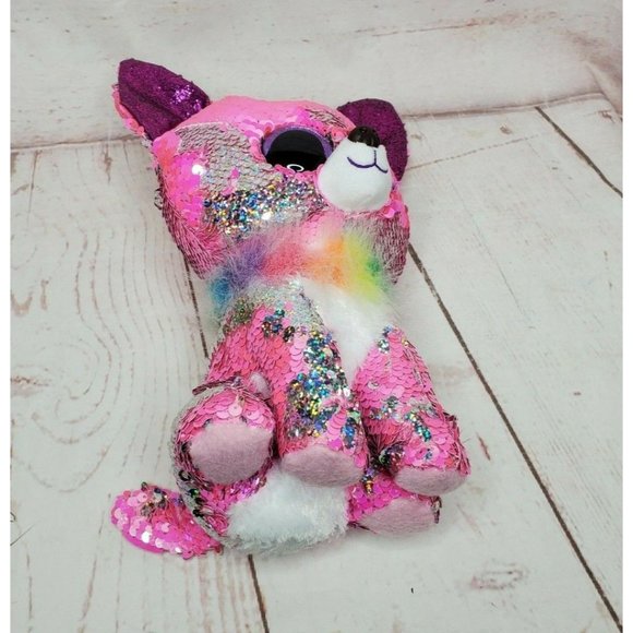 TY Flippables Sequin 12" Medium Size Day Chihuahua Puppy Dog Stuffed Animal - Picture 10 of 12